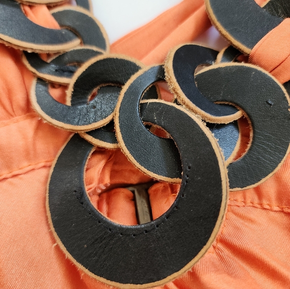 Manning Cartell Orange Babydoll Halter Top Size AUS 8 - Picture 3 of 5